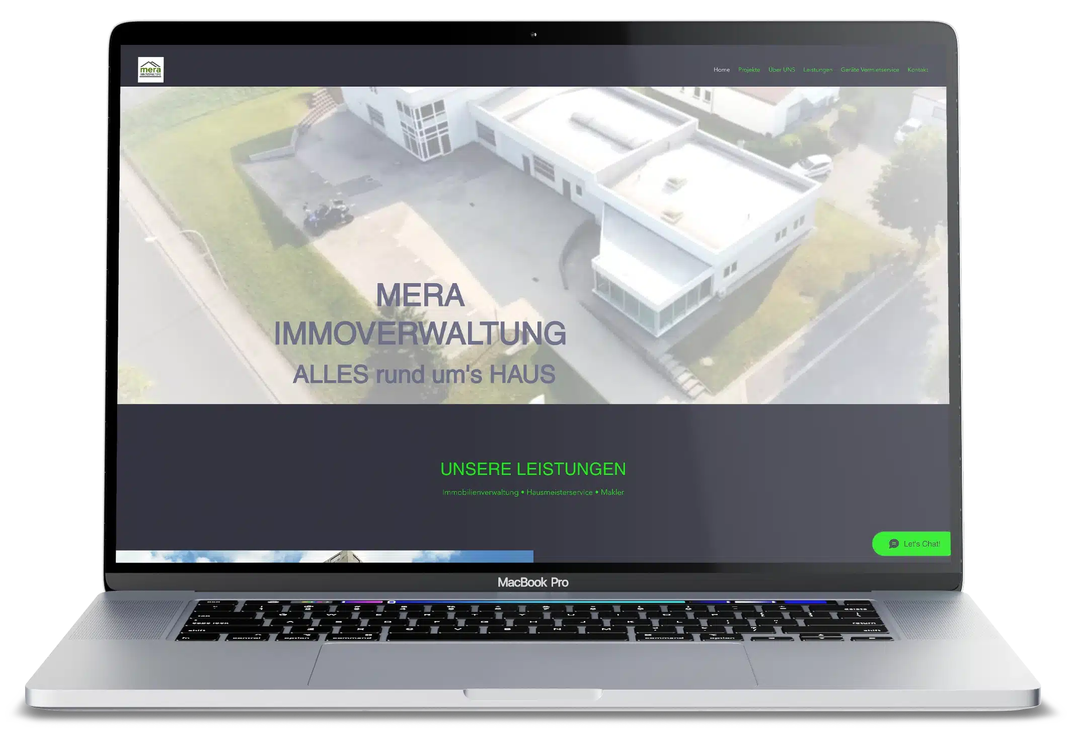 Vorher: alte Webseite der mera Immoverwaltung